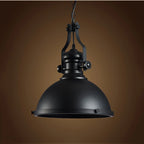 Industrial Iron Pendant Light with Adjustable Chain