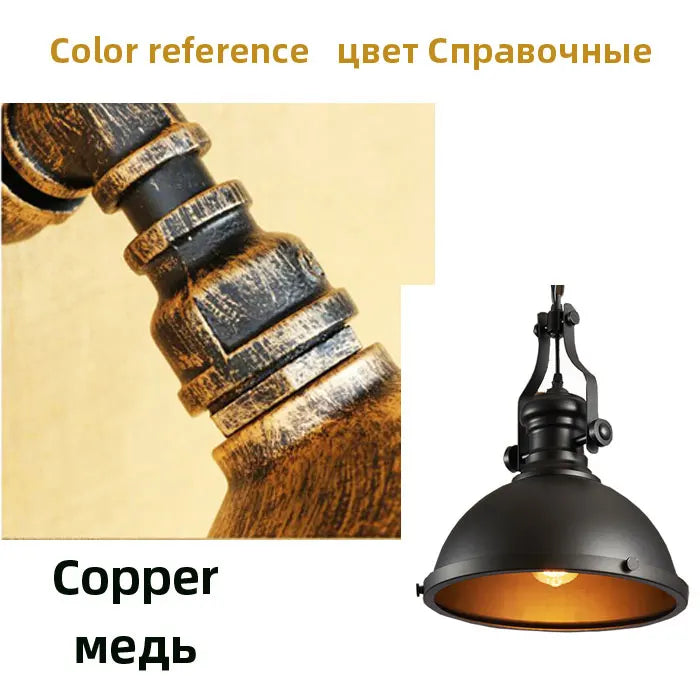 Industrial Iron Pendant Light with Adjustable Chain