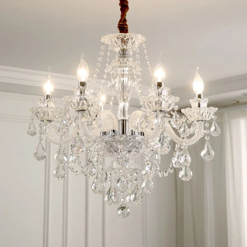 Crystal Chandelier Modern Minimalist Dining Room Lamp