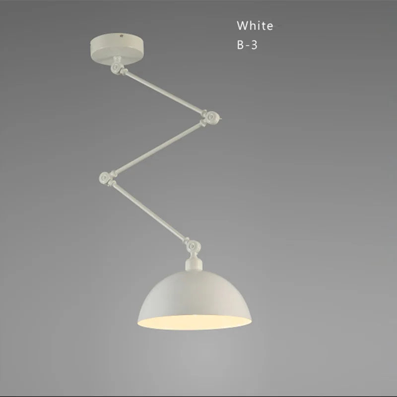 Industrial Iron Adjustable Pendant Lamp with Telescopic Arm