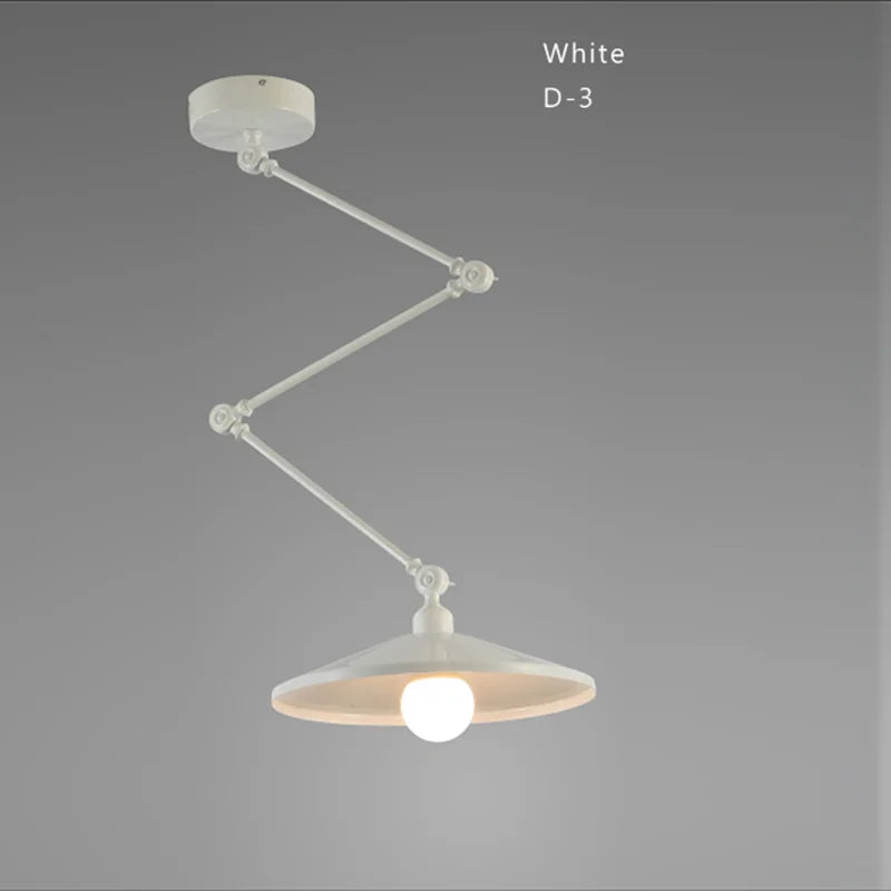Industrial Iron Adjustable Pendant Lamp with Telescopic Arm