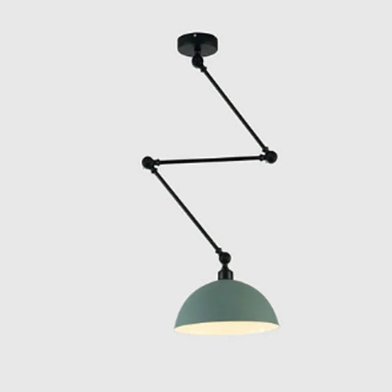 Industrial Iron Adjustable Pendant Lamp with Telescopic Arm
