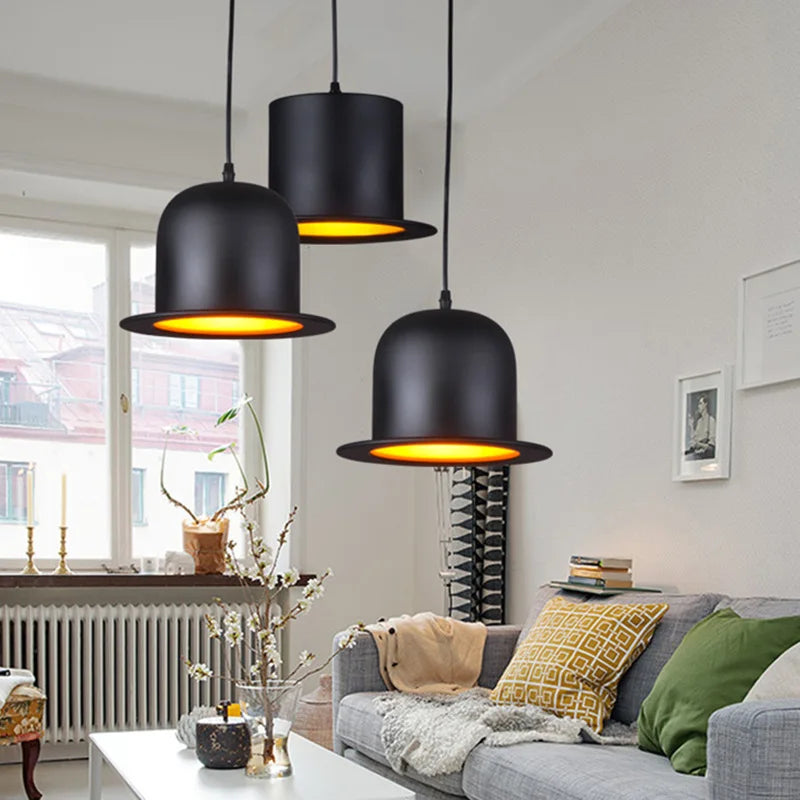 Industrial Black Aluminum Pendant Light for Dining