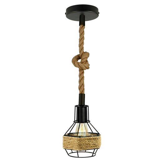 Retro Industrial Metal Pendant Light – Vintage Suspended Ceiling