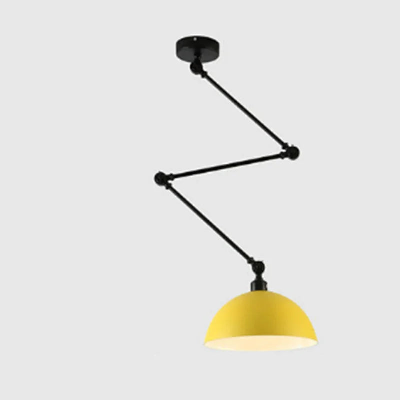 Industrial Iron Adjustable Pendant Lamp with Telescopic Arm