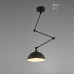 Industrial Iron Adjustable Pendant Lamp with Telescopic Arm