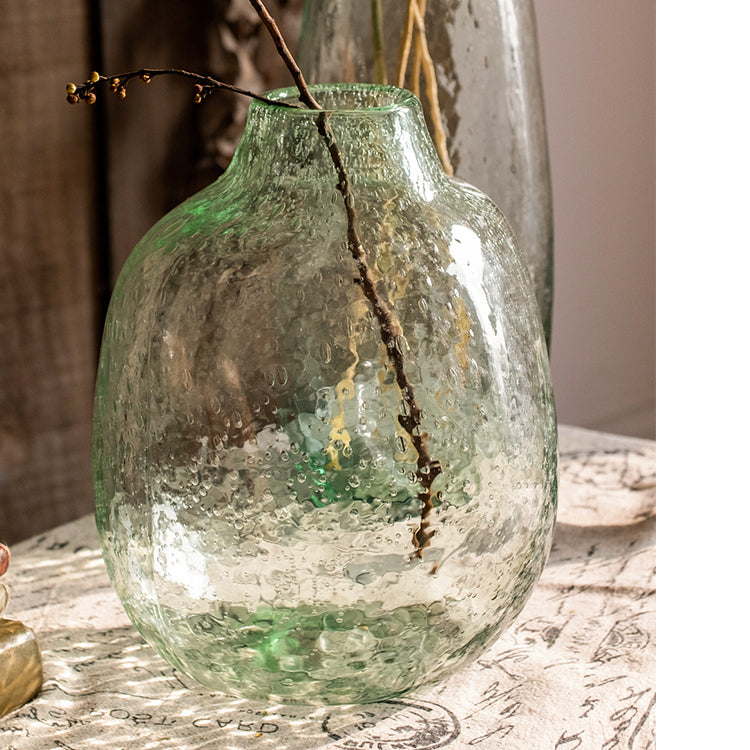 Large Artisan Glass Irregular Shape Vase