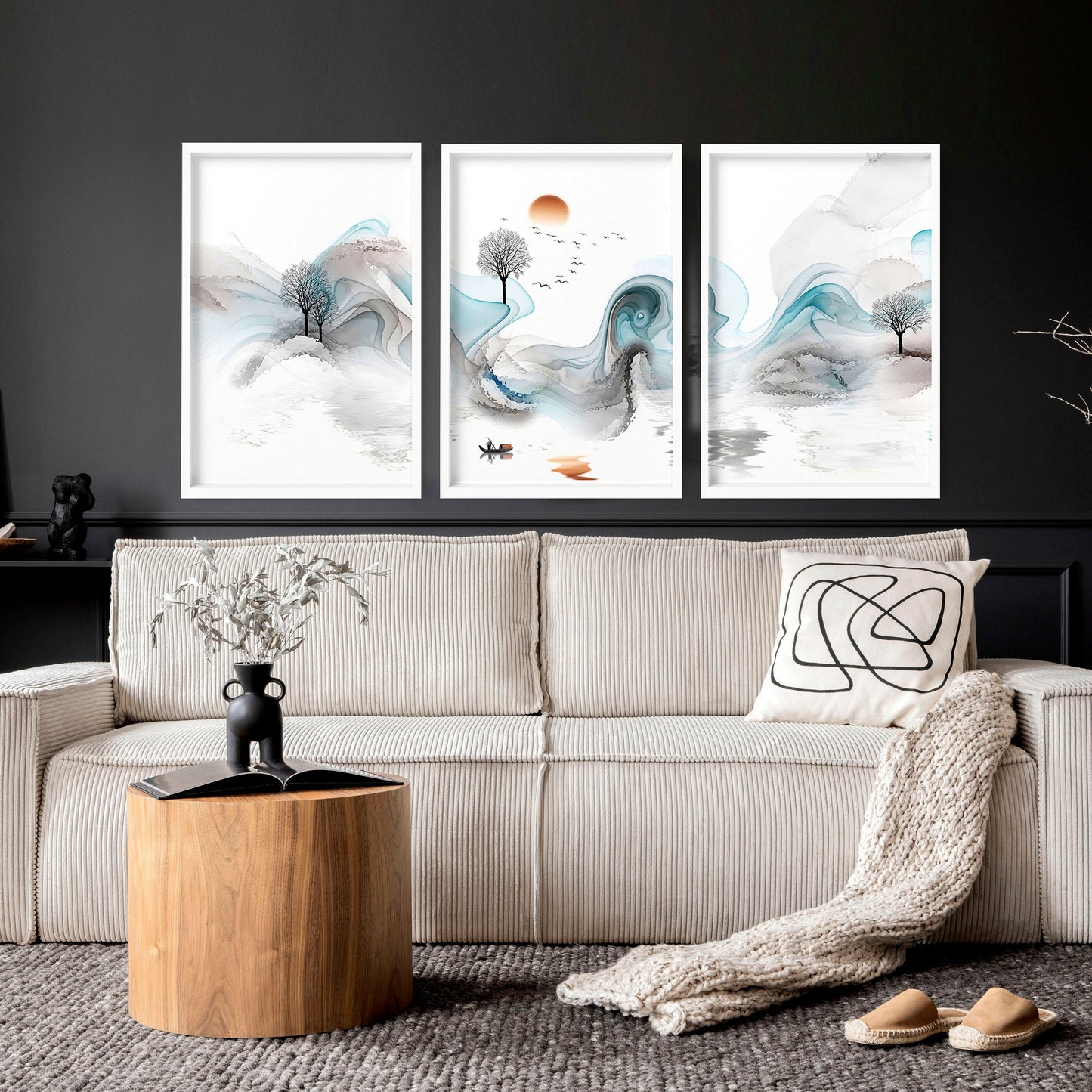 Zen wall art | set of 3 Japanese wall art