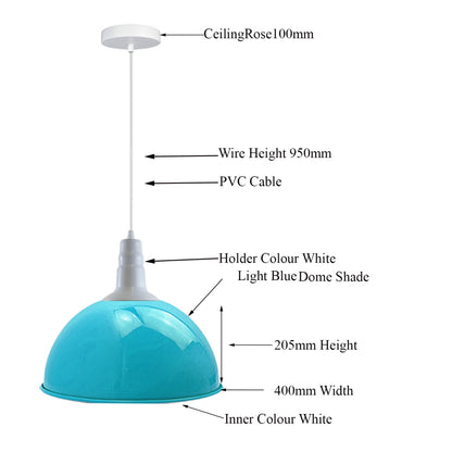 Retro Industrial Blue Pendant Light ~3566