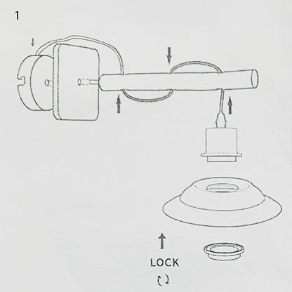 Pack Modern Industrial Black Scone wooden Wall Light With White