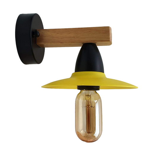 LEDSon industrial vintage Wood Wall Light fixtures E27 Uk Holder ~2511