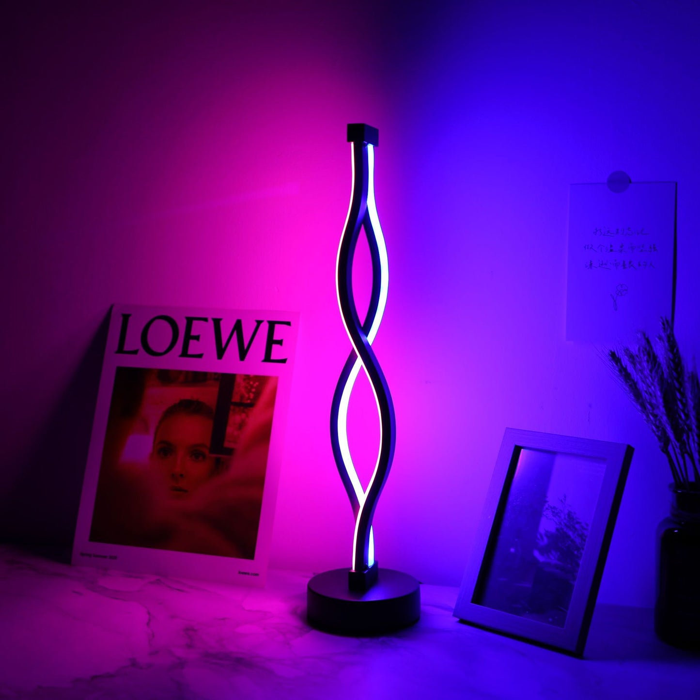 Bedroom Desk Aluminum Lamp With Three-color Dimming Button Bedroom Desktop Table Lamp