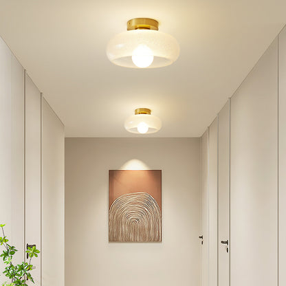 Chalazie Cream Style Glass Entrance Ceiling Lamp