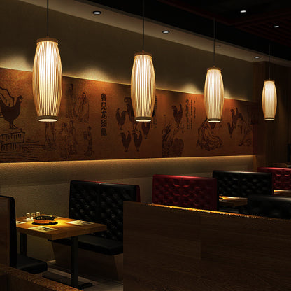 Internet Celebrity Bamboo Woven Dining Room Lantern Bamboo Artwork Chandelier