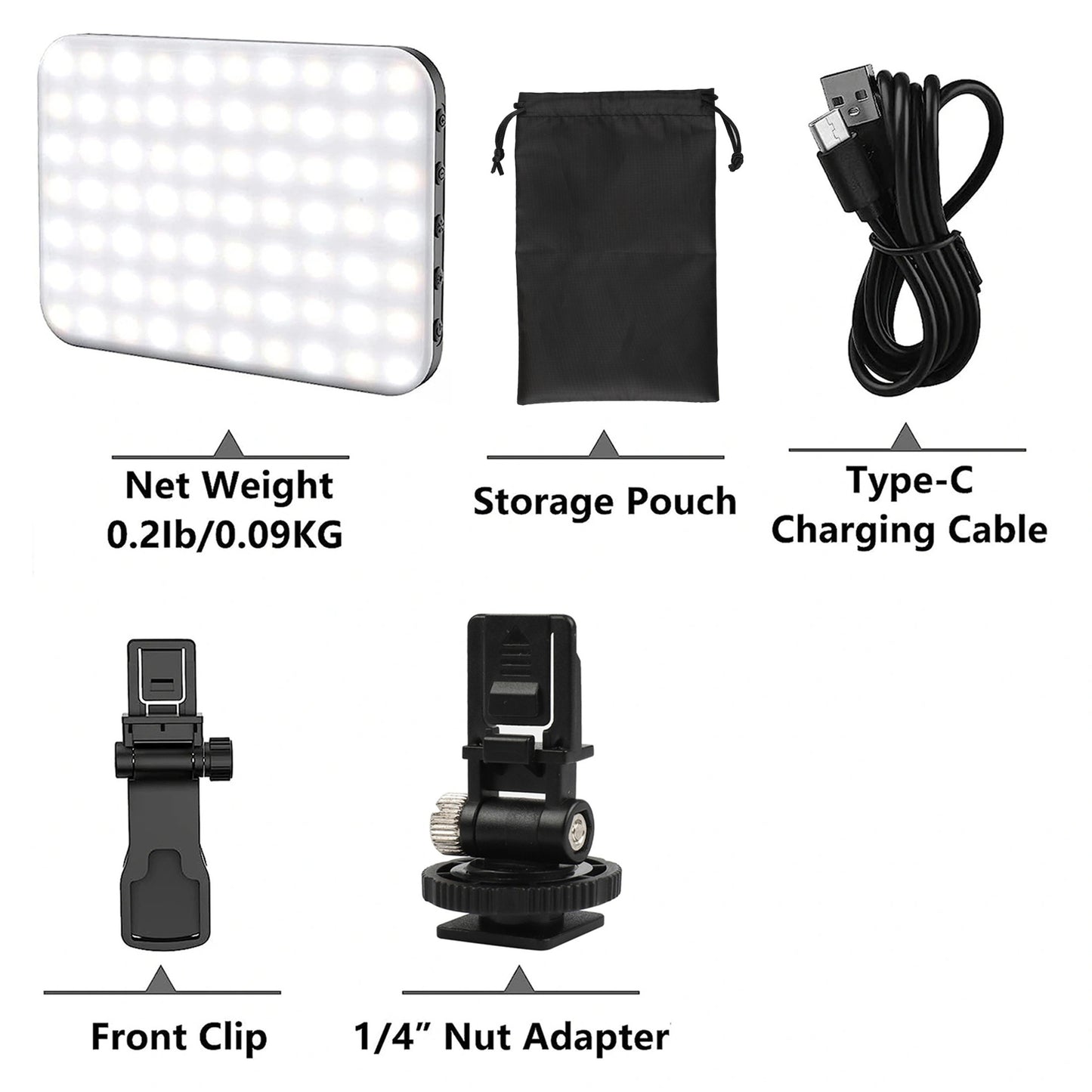 Phone Fill-in Light 60 Lamp Beads Three-color Light