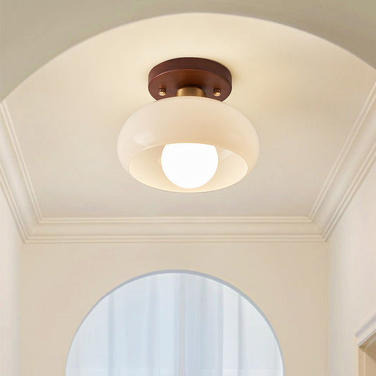 Cream Style Walnut Ceiling Lamp Minimalist Creative Lamps