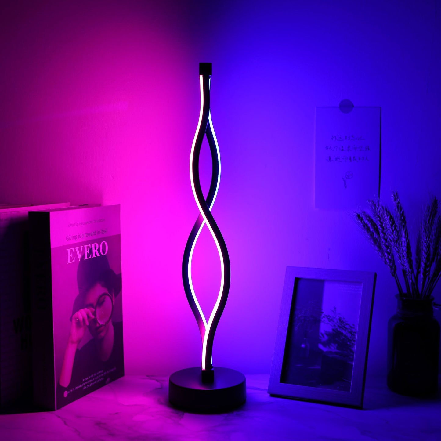 Bedroom Desk Aluminum Lamp With Three-color Dimming Button Bedroom Desktop Table Lamp