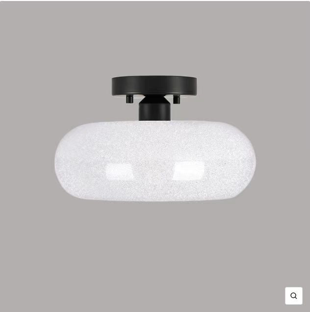Chalazie Cream Style Glass Entrance Ceiling Lamp