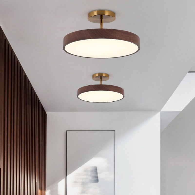 Silent Style Wood Grain Ceiling Lamp