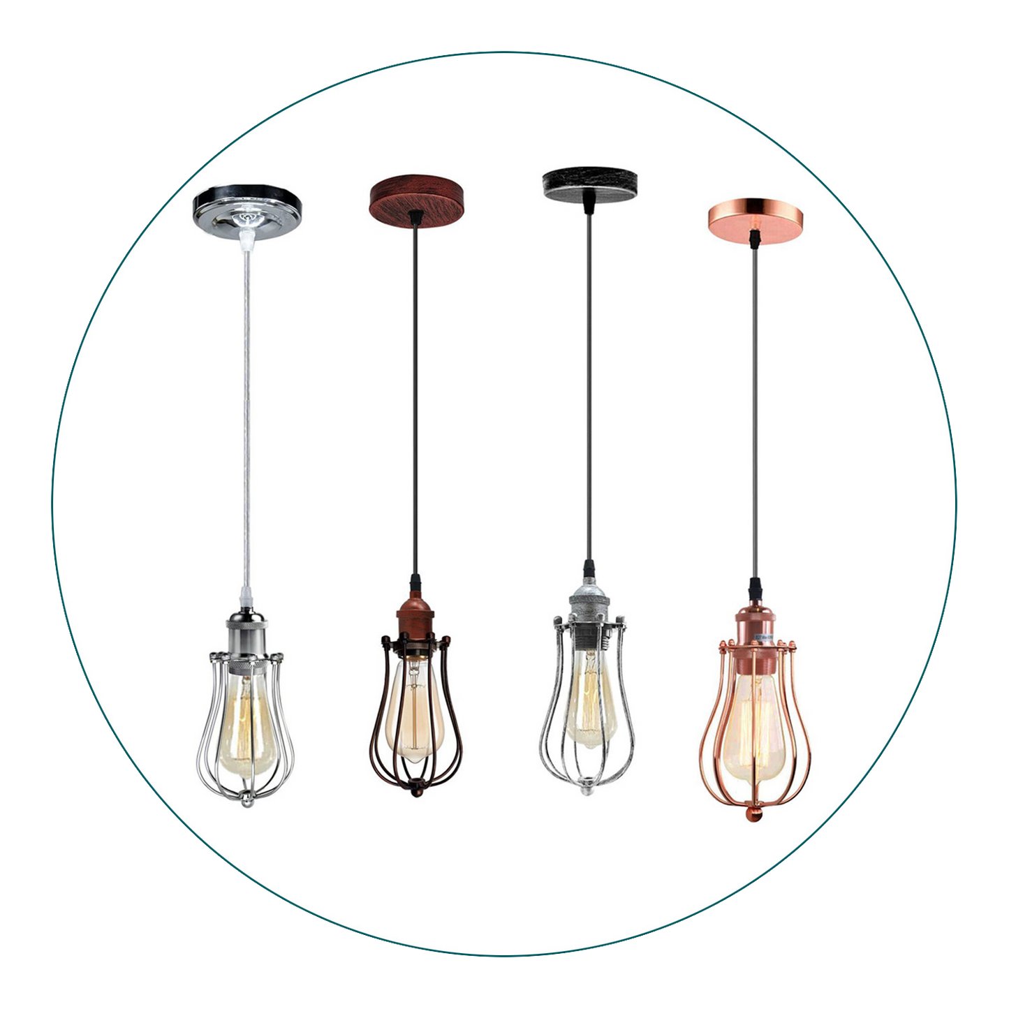 Cage Pendant Lights For Kitchen ~1193