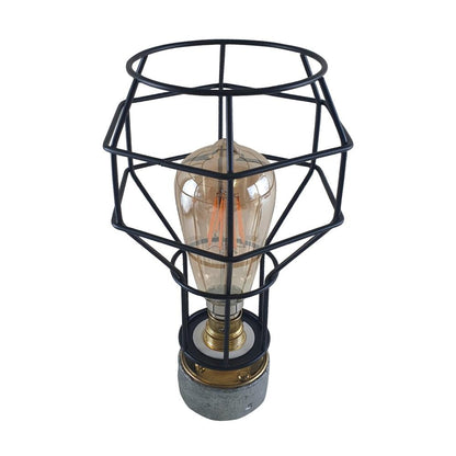 Industrial Lighting Ceiling and Wall Iron Pipe Cage Light ~1579