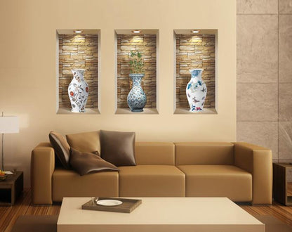 3D Niche Wall Art Decals - Set of 3 | Easy to Apply, Stunning