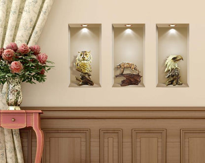 3D Niche Wall Art Decals - Set Of 3 | Easy To Apply, Stunning