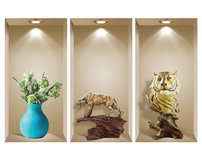 3D Niche Wall Art Decals - Set Of 3 | Easy To Apply, Stunning