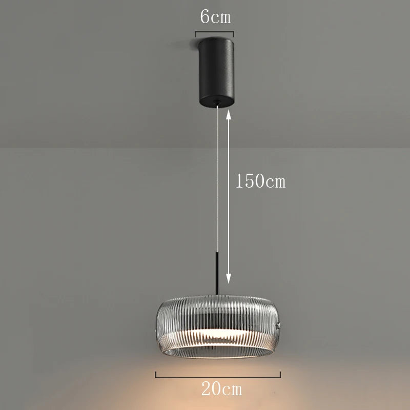 Minimalist Glass Pendant Light for Dining Room