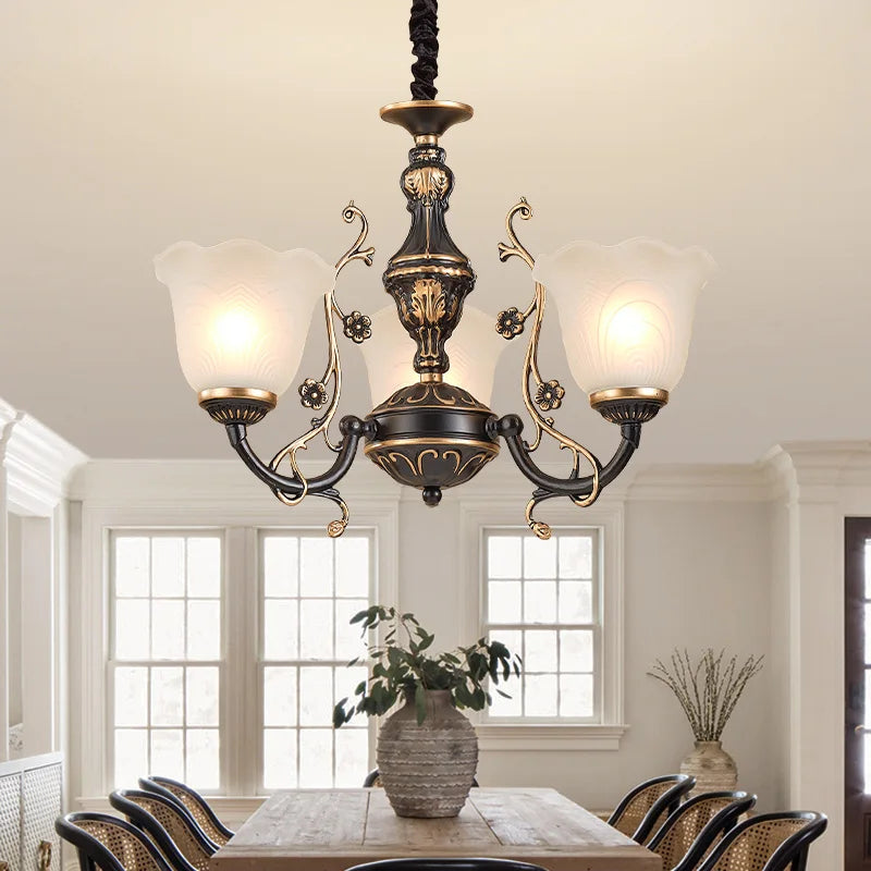 Modern Crystal Chandelier Glass Iron Frame