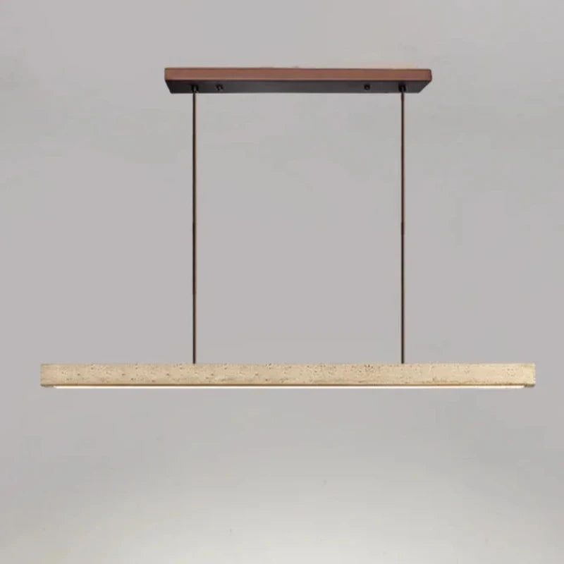 Minimalist Wood Stone Pendant Light for Dining