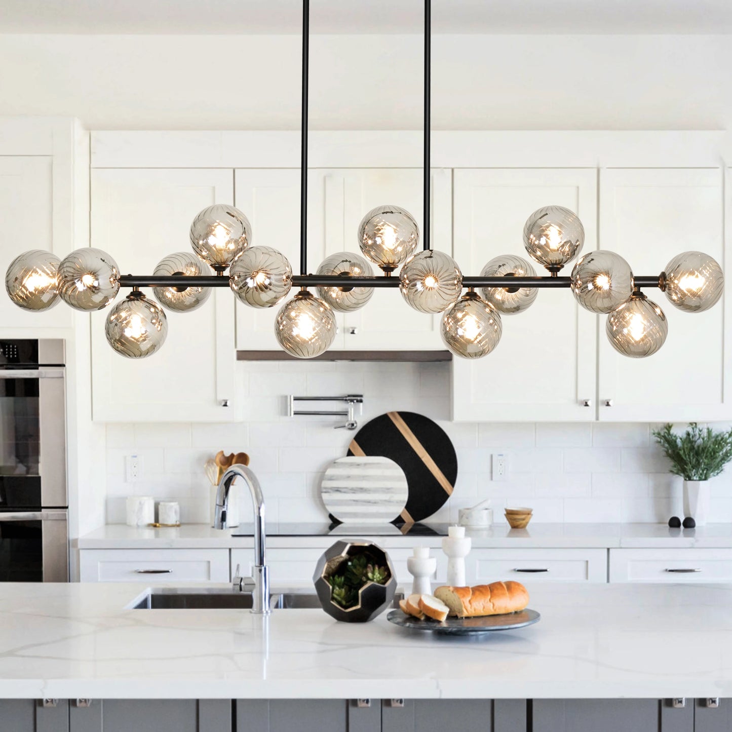 Mid-Century Modern Sputnik Pendant Light 16-Light