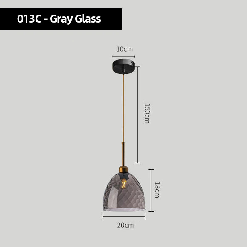 Modern Swirl Glass Pendant Light in Smoked Gray and Amber for Kitchen Island