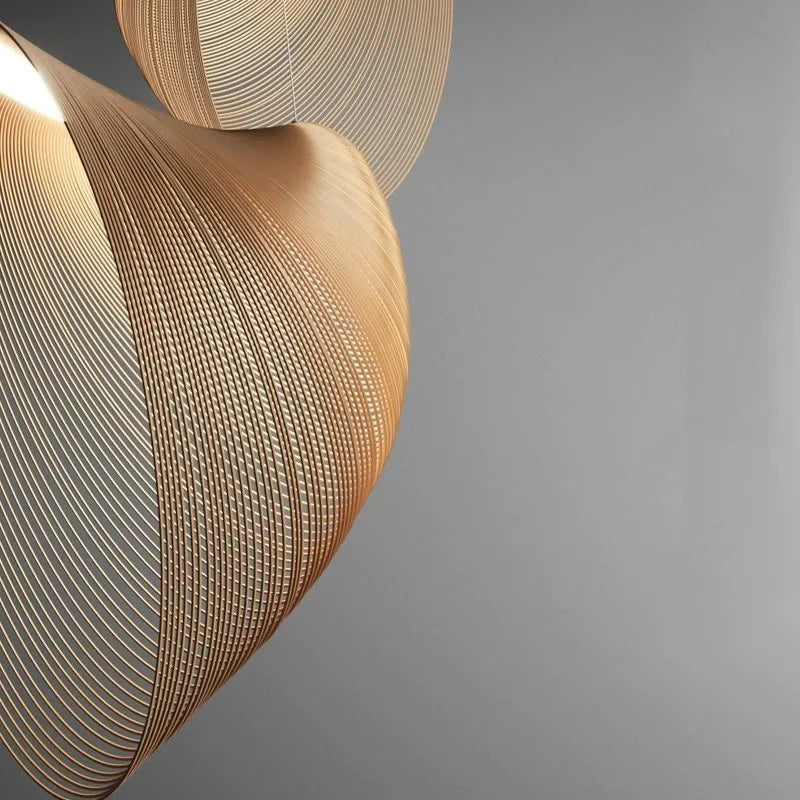 Nordic Wooden Pendant Light for Living Room