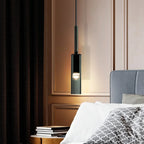 Lámpara Colgante Minimalista de Hierro y Cristal para Dormitorio