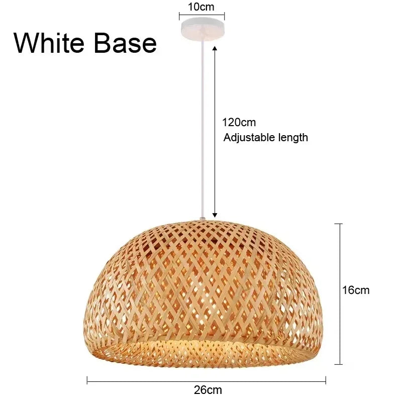Bohemian Bamboo Rattan Pendant Light Woven