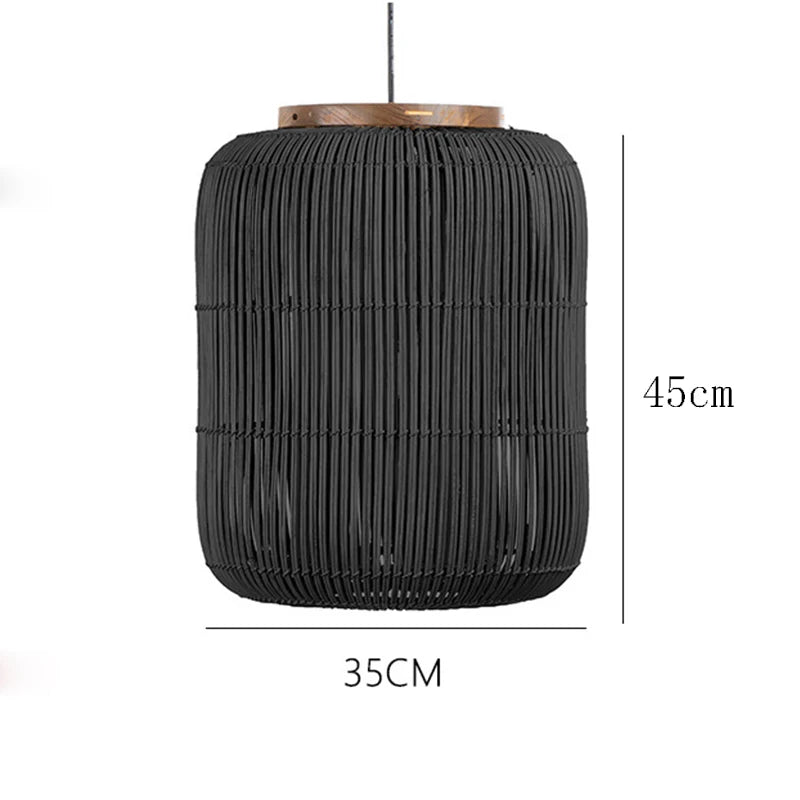 Wabi-sabi Rattan Hand-woven Pendant Light