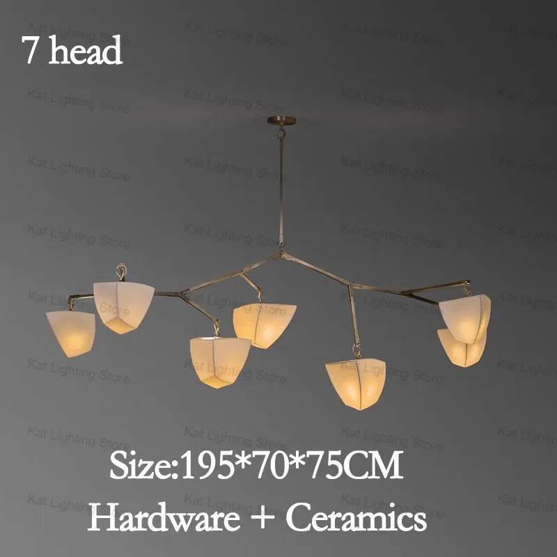 Minimalist White Ceramic Pendant Light Dimmable