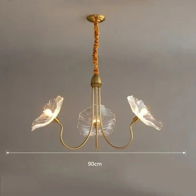 Nordic Glass Pendant Light with Iron Frame