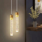 Crystal Glass Pendant Light with LED - Modern Hanging Lamp