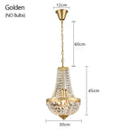 Antique Bronze Crystal Empire Chandelier