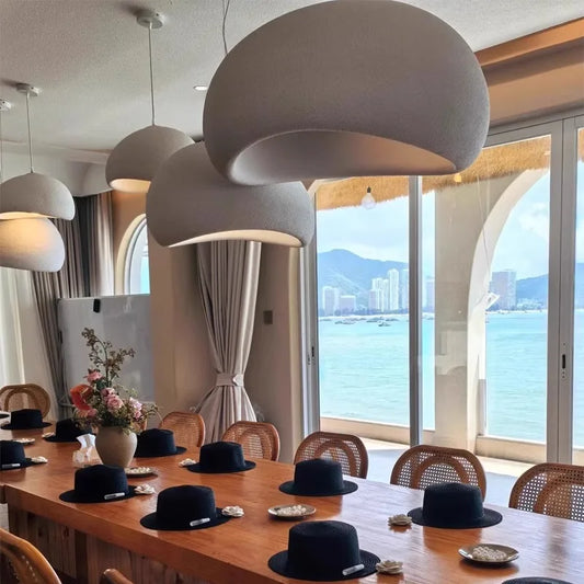 Minimalist Fabric Pendant Light for Dining Room