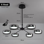 Minimalist Glass Pendant Light with Remote Control