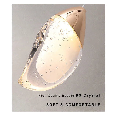 Lámpara colgante de cristal para dormitorio y comedor