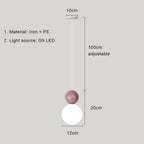 Nordic Pendant Light Modern LED Hanging Lamp Cream Style Indoor Lighting Room Decor Bedroom Living Room Bedside Light Fixture