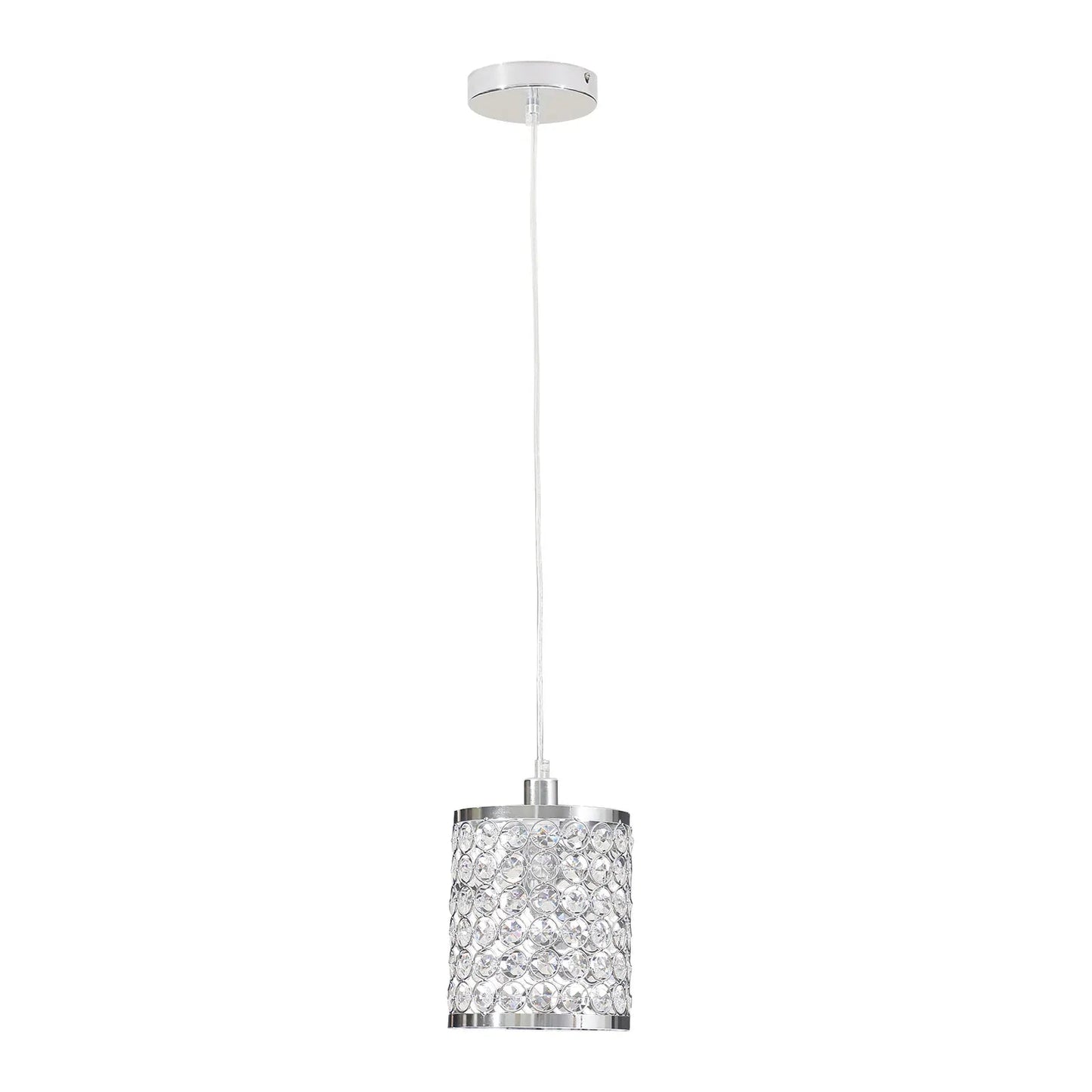 Crystal Pendant Light Modern Kitchen Island Lighting Adjustable White