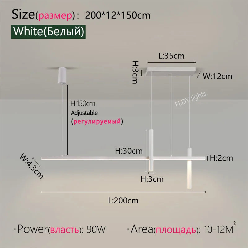 Lámpara Colgante Nórdica de Aluminio para Comedor
