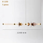 Minimalist Glass Pendant Light with Brass Accents