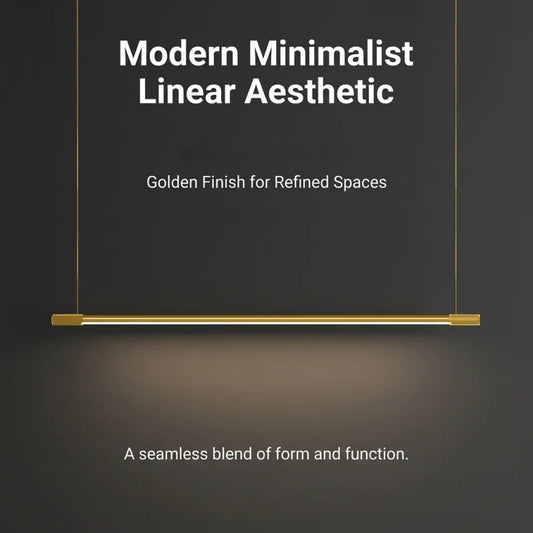 Minimalist Iron Linear Pendant Light for Dining