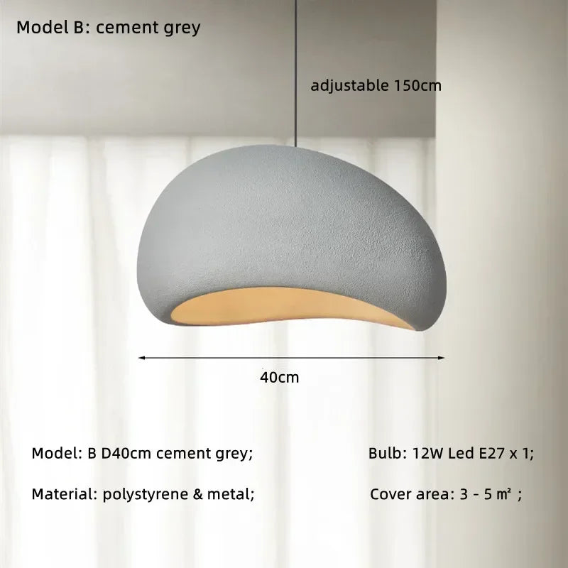 Minimalist White Resin Pendant Light for Dining Room